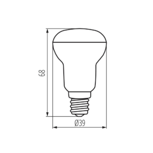 Kép 3/3 - Kanlux LED fényforrás SIGO R39 4W LED E14, 3000 K, 320 lumen