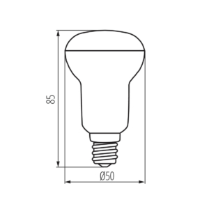 Kép 3/3 - Kanlux LED fényforrás SIGO R50 4W LED E14, 4000 K, 480 lumen
