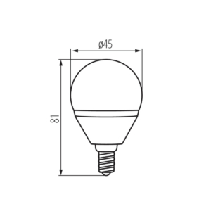 Kép 3/3 - Kanlux LED fényforrás BILO 6.5W T SMD E14, 3000 K, 600 lumen