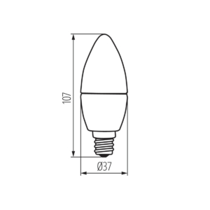 Kép 3/3 - Kanlux LED fényforrás DUN 6.5W T SMD E14, 3000 K, 600 lumen