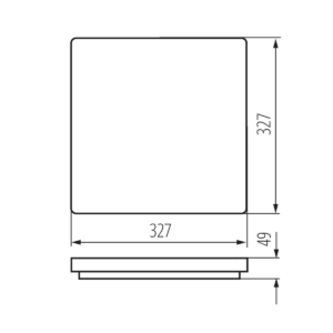 Kép 8/9 - Kanlux VARSO LED mennyezeti lámpa négyzet 24W, 4000K, 2280 lm, IP54