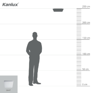 Kép 9/9 - Kanlux VARSO LED mennyezeti lámpa négyzet 24W, 4000K, 2280 lm, IP54