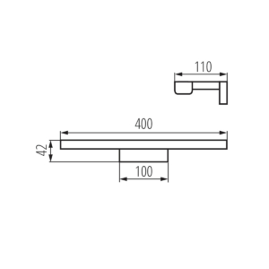 Kép 6/6 - Kanlux ASTEN tükörvilágító LED lámpa 8W, fehér, 4000K, 810 lumen, 40 cm