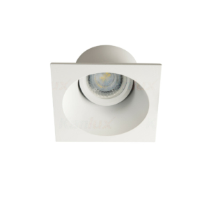 Kép 1/4 - Kanlux Beépíthető spot lámpatest Aprila DTL-W, billenthető, négyzet alakú, fehér