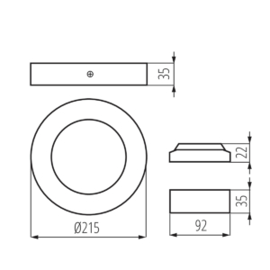 Kép 4/4 - Kanlux CARSA LED panel V2LED 18W, 4000K, nikkel, 1200 lumen