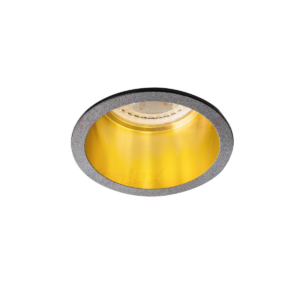 Kép 1/8 - Kanlux Beépíthető spot lámpatest SPAG D fekete/arany
