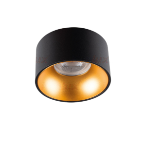 Kép 1/5 - Kanlux beépíthető spot lámpatest MINI RITI GU10 fekete-arany