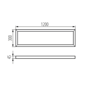 Kép 2/2 - Kanlux ADTR LED panel kiemelő keret 120 x 30 cm fekete