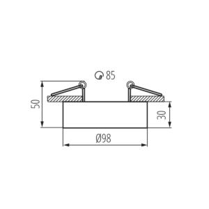 Kép 8/8 - Kanlux Beépíthető spot lámpatest MINI BORD DLP-50 fehér (K)