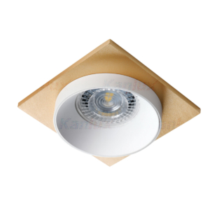 Kép 1/4 - Kanlux Beépíthető spot lámpatest SIMEN DSL fehér/fehér/arany