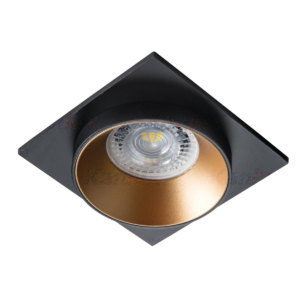 Kép 1/4 - Kanlux Beépíthető spot lámpatest SIMEN DSL fekete/arany/fekete