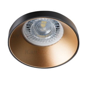 Kép 1/4 - Kanlux Beépíthető spot lámpatest SIMEN DSO fekete/arany