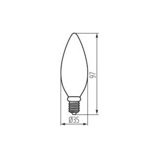 Kép 3/3 - Kanlux LED fényforrás XLED C35 E14 4.5W-WW