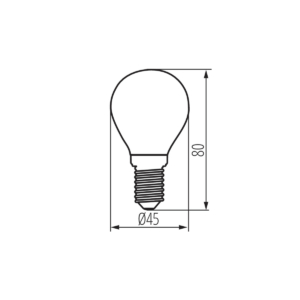 Kép 3/3 - Kanlux LED fényforrás XLED G45 E14 6W-NW-M