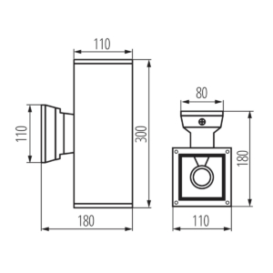 Kép 6/6 - Kanlux kültéri lámpatest LART EL-260-GR