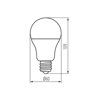 Kép 2/2 - Kanlux LED fényforrás A60 N 9.5W E27, 3000K, 1050 lm