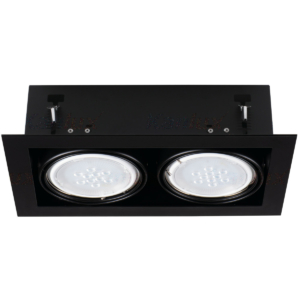Kép 2/8 - Kanlux beépítehtő spot lámpatest MATEO ES DLP-250 2 x 25 W fekete