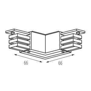 Kép 2/2 - Kanlux 90° csatlakozó rendszer elem TEAR N CON-L RL fekete