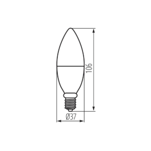 Kép 5/5 - Kanlux Smart LED fényforrás S C37 4.9W E14 RGB CCT