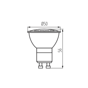 Kép 3/3 - Kanlux LED fényforrás TOMIv2 1.2W GU10, 3000K, 105 lm