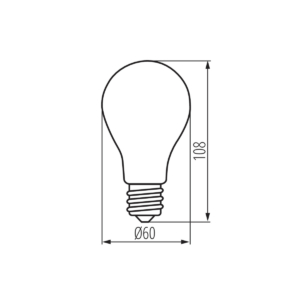 Kép 5/5 - Kanlux LED filament fényforrás XLED 3.8 W, 4000K, 806 lumen, A60