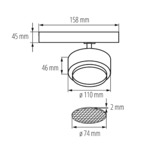 Kép 2/2 - Kanlux Sínre szerelhető lámpatest BTL 28W-940-W