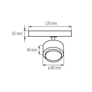 Kép 2/2 - Kanlux Sínre szerelhető lámpatest BTLW 18W-930-B