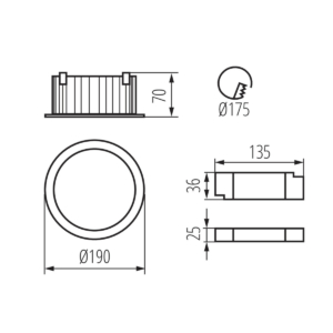 Kép 7/7 - Kanlux Lámpatest TIBERI PRO 30W-940-W