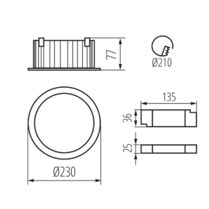Kép 7/7 - Kanlux Lámpatest TIBERI PRO 40W-940-W