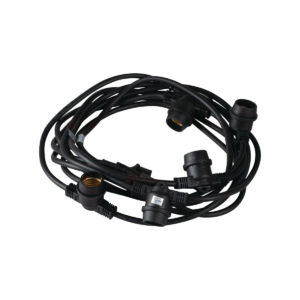 Kép 1/16 - Kanlux fényfüzér 5 x 10 W, E27, IP44, Fekete, 220-240 V