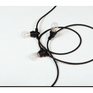 Kép 12/15 - Kanlux fényfüzér 15 x 10 W, E27, IP44, Fekete, 220-240 V