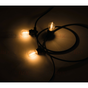 Kép 13/15 - Kanlux fényfüzér 15 x 10 W, E27, IP44, Fekete, 220-240 V