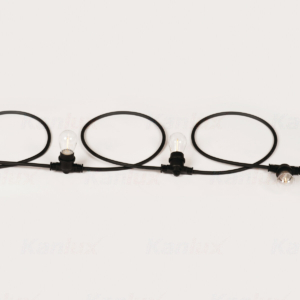 Kép 4/15 - Kanlux fényfüzér 15 x 10 W, E27, IP44, Fekete, 220-240 V