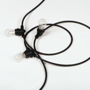 Kép 5/15 - Kanlux fényfüzér 15 x 10 W, E27, IP44, Fekete, 220-240 V