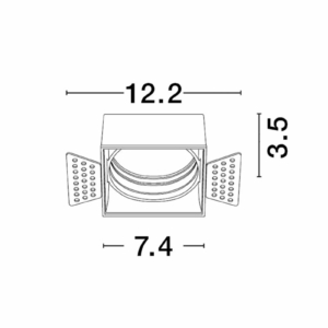 Kép 2/2 - Nova Luce Wall washer besüllyesztő keret fekete