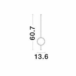 Kép 2/2 - Nova Luce Clock LED fali lámpa fehér