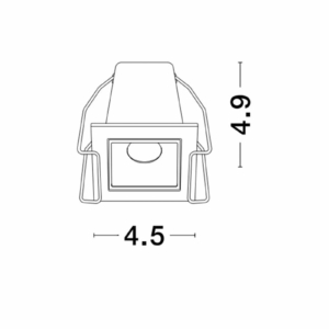 Kép 2/2 - Nova Luce Akira LED besüllyeszthető lámpa fehér