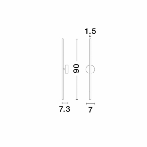 Kép 3/3 - Nova Luce 9081101 Aden LED falikar fekete