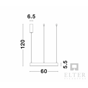 Kép 2/3 - Nova Luce Motif LED függeszték fehér
