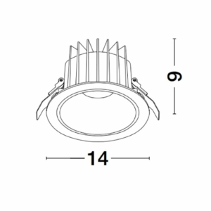Kép 2/2 - Nova Luce Brady LED besüllyeszthető lámpa fehér
