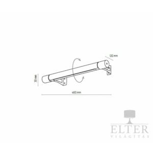 Kép 2/2 - TK Lighting Rollo LED falikar barna