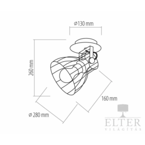 Kép 2/2 - TK Lighting Alano spotlámpa fekete