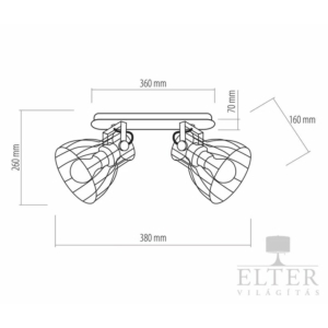 Kép 2/2 - TK Lighting Alano spotlámpa fekete
