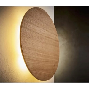 Kép 2/2 - TK Lighting Luna Wood fali lámpa barna