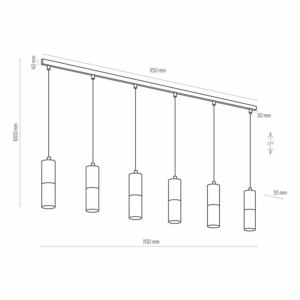 Kép 3/3 - TK Lighting Elit függesztett lámpa fehér
