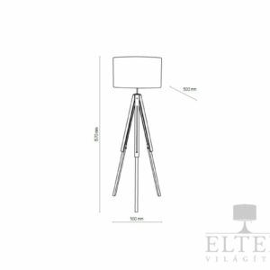 Kép 2/2 - TK Lighting Trewir állólámpa szürke