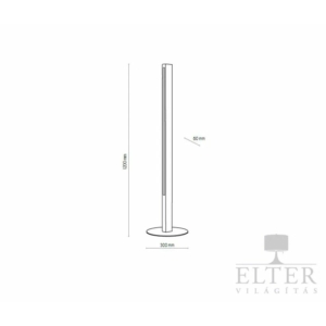 Kép 3/3 - TK Lighting Teo LED állólámpa barna