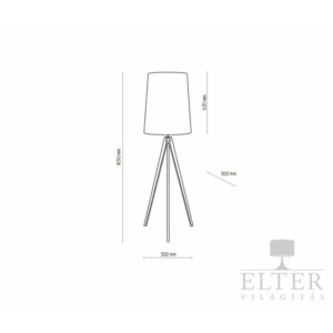 Kép 2/2 - TK Lighting Walz állólámpa szürke