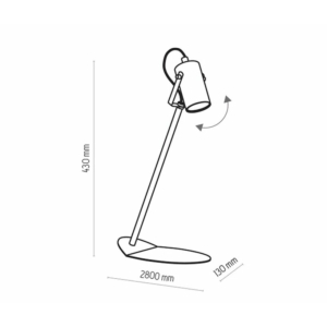 Kép 2/3 - TK Lighting Redo íróasztali lámpa fehér
