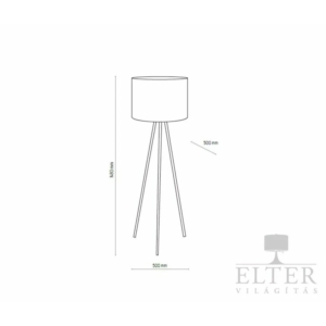 Kép 2/2 - TK Lighting Mia állólámpa fehér